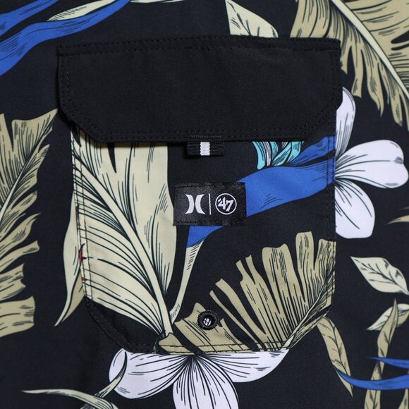 Hurley x 47 Arizona Diamondbacks Board Shorts Mens 40 Black Floral MLB Baseball - Picture 5 of 12